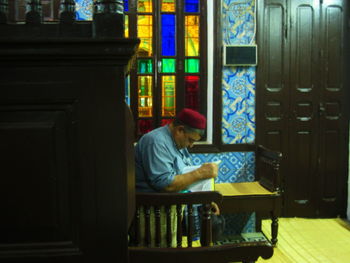 Man sitting in a room