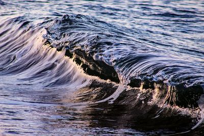 High angle view of sea wave