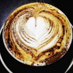 Close-up of cappuccino