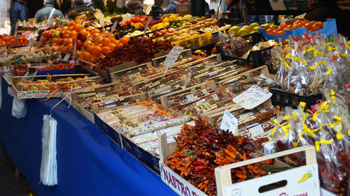 Close-up of vegetables for sale at market stall