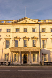 Low angle view of building against sky