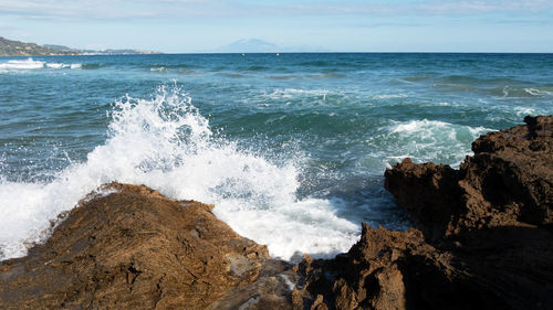 Scenic view of sea shore