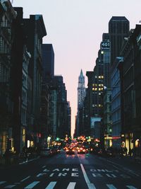 City street with buildings in background