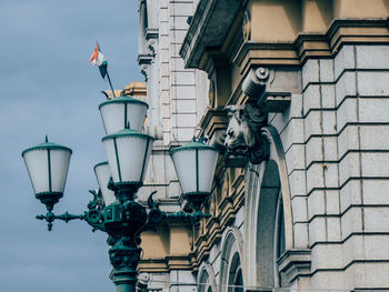Low angle view of built structure against sky