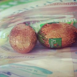 Close-up of food on table