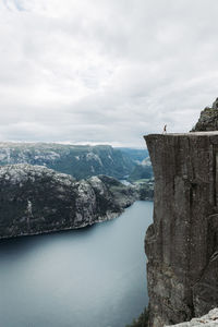 Standing on top of pulpit