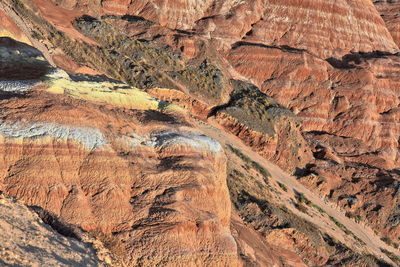 Aerial view of rock formations