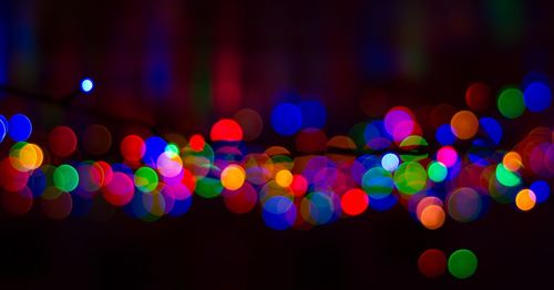 Defocused image of colorful lights