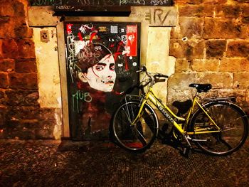 Bicycle on wall