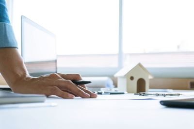 Man working on table