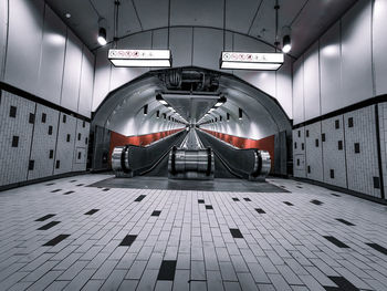 View of subway station platform