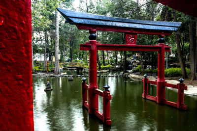 Red gate at temple