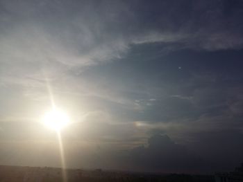 Low angle view of sky at sunset