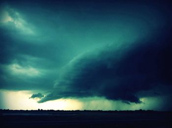 Dramatic sky over landscape