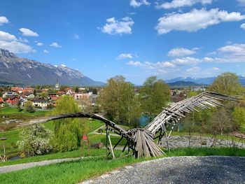 Scenic view of landscape against sky