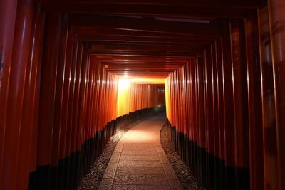 Covered walkway at fushimi inari taisha