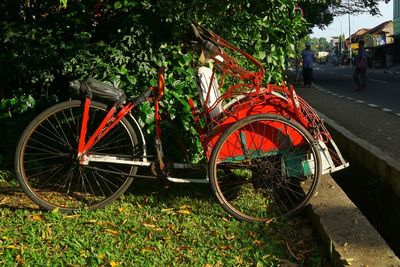 View of red wheel