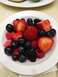 Close-up of strawberries in bowl