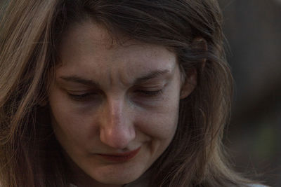 Close-up portrait of a woman