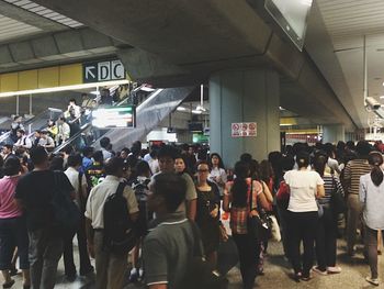 People at subway station