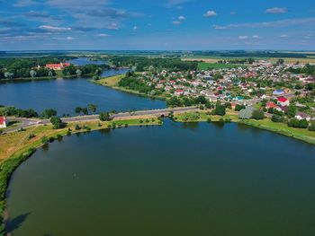 Scenic view of river against sky