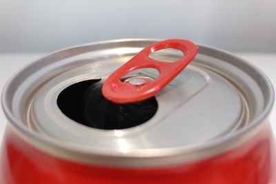 Close-up of red wine in glass