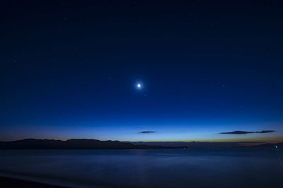 Low angle view of moon in sky