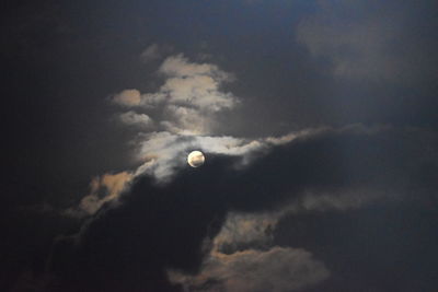 Low angle view of cloudy sky