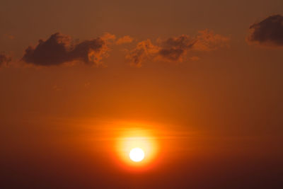 Scenic view of dramatic sky during sunset