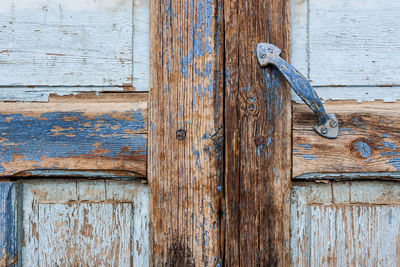 Full frame shot of old wooden door