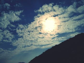 Low angle view of cloudy sky