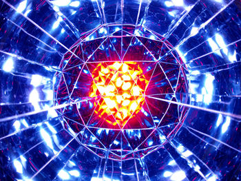 Low angle view of illuminated ceiling