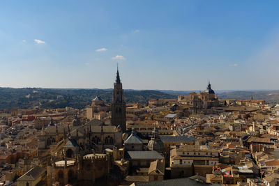 Toledo high angle view of townscape against sky 