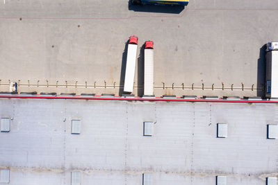 High angle view of construction site