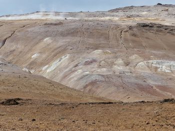 Scenic view of arid landscape