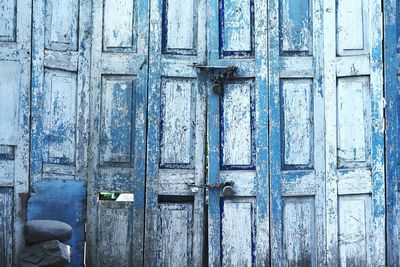 Close-up of wooden door