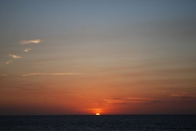 Dramatic sky over calm sea