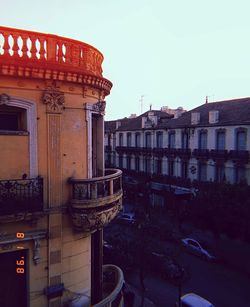 View of old building against clear sky