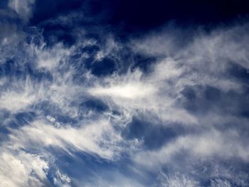 Low angle view of clouds in sky