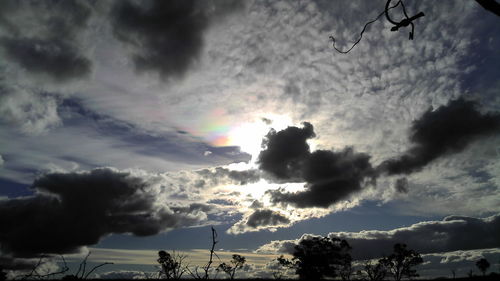 Low angle view of cloudy sky