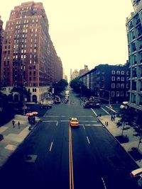 City street with buildings in background