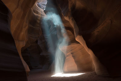 Low angle view of waterfall