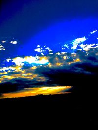 Clouds in sky at sunset