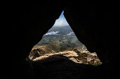 Rock formations in cave