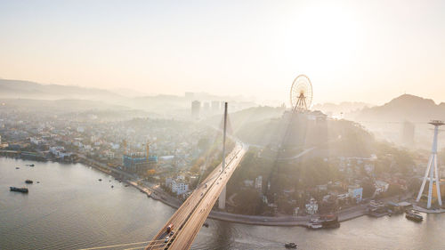 High angle view of buildings in city, ha long city, quang ninh province, vietnam