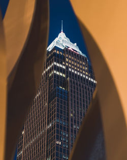 Low angle view of modern building against sky