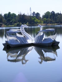 Boats in lake