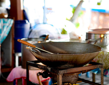 Close-up of food on table