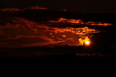 Dramatic sky over landscape