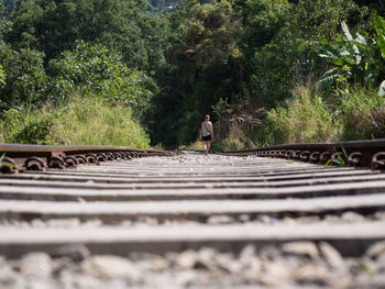 Railroad track on railroad track